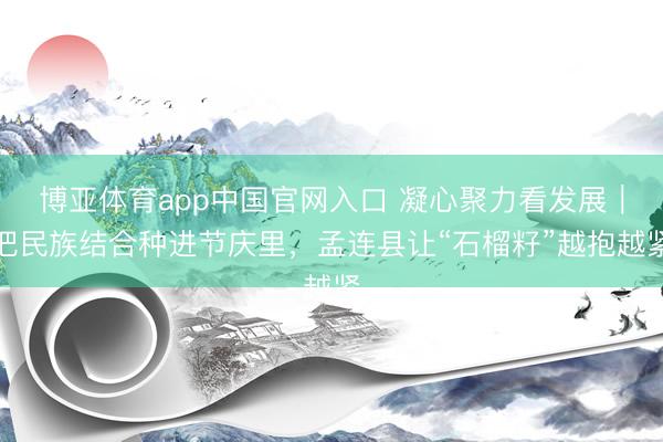 博亚体育app中国官网入口 凝心聚力看发展｜把民族结合种进节庆里，孟连县让“石榴籽”越抱越紧